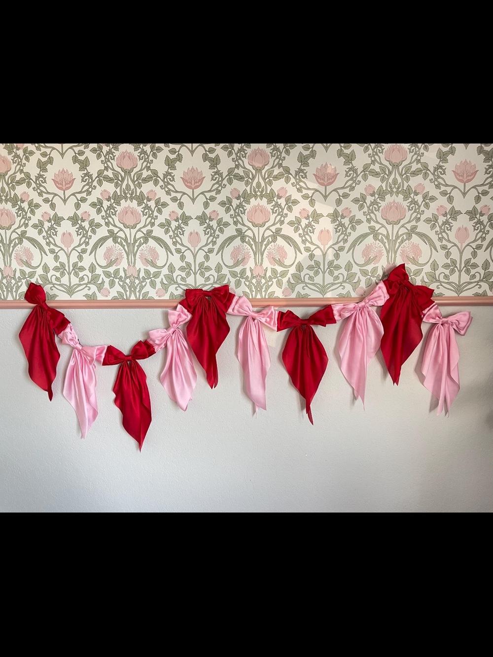 Satin Bow Garland, Anthropologie Inspired Bow Garland